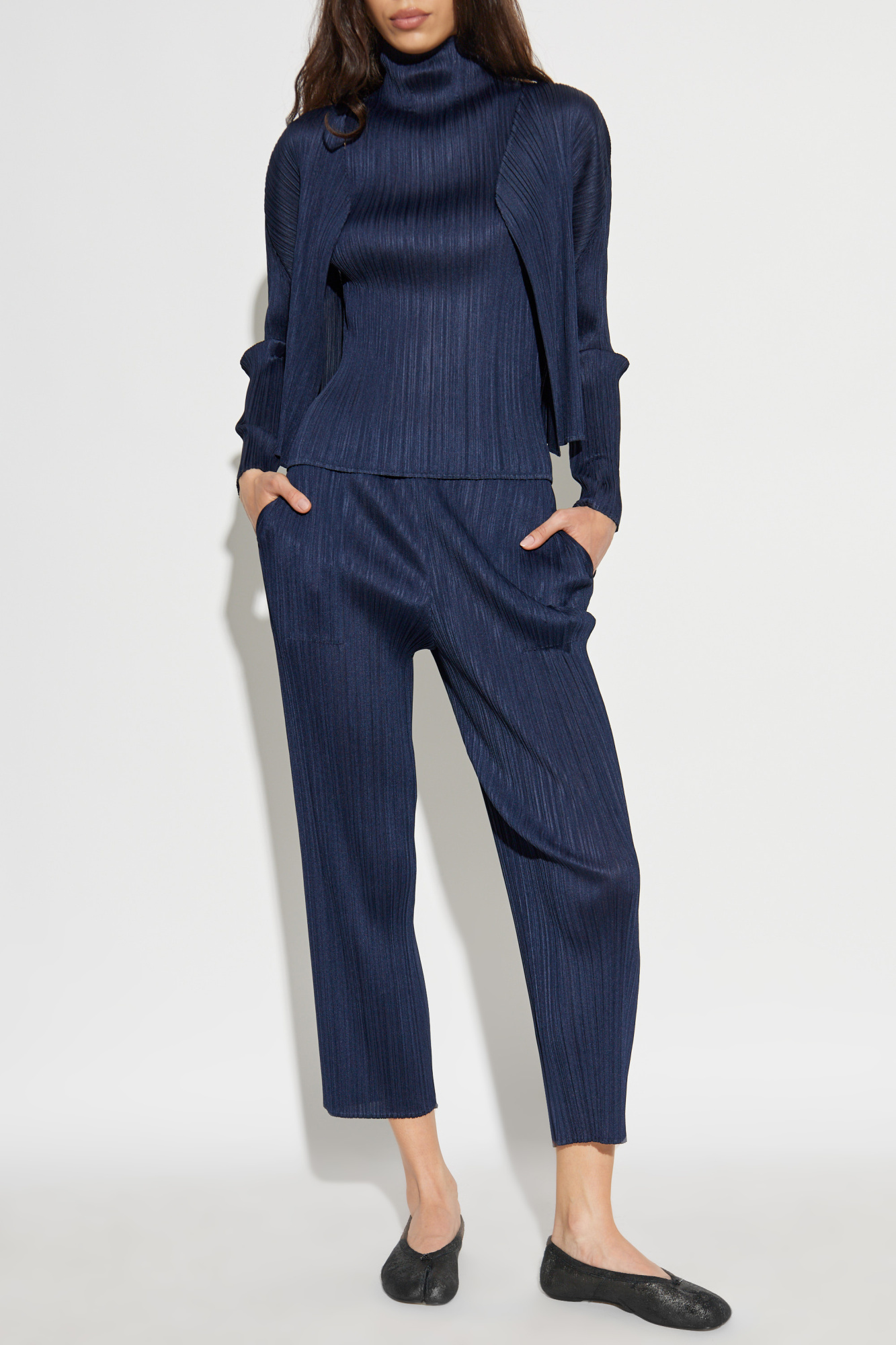 Pleats Please Issey Miyake Pleated Cardigan | Women's